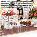 3PCS Clear Square Acrylic Display Stands for Jewelry Rings Watches Dessert Use