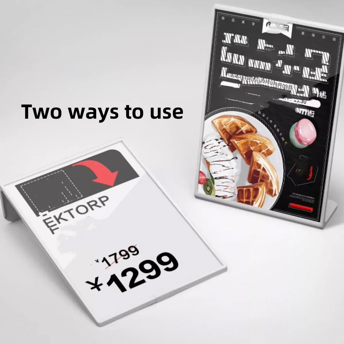 4PCS A4 Desktop Display Stand Holder 21.7x31cm Durable for Menu Price Sign Card