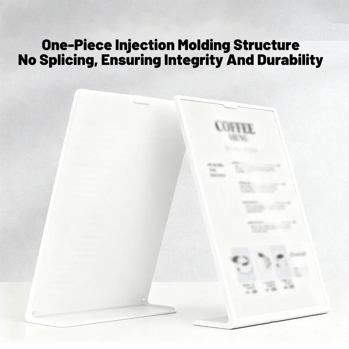 4PCS A4 Desktop Display Stand Holder 21.7x31cm Durable for Menu Price Sign Card