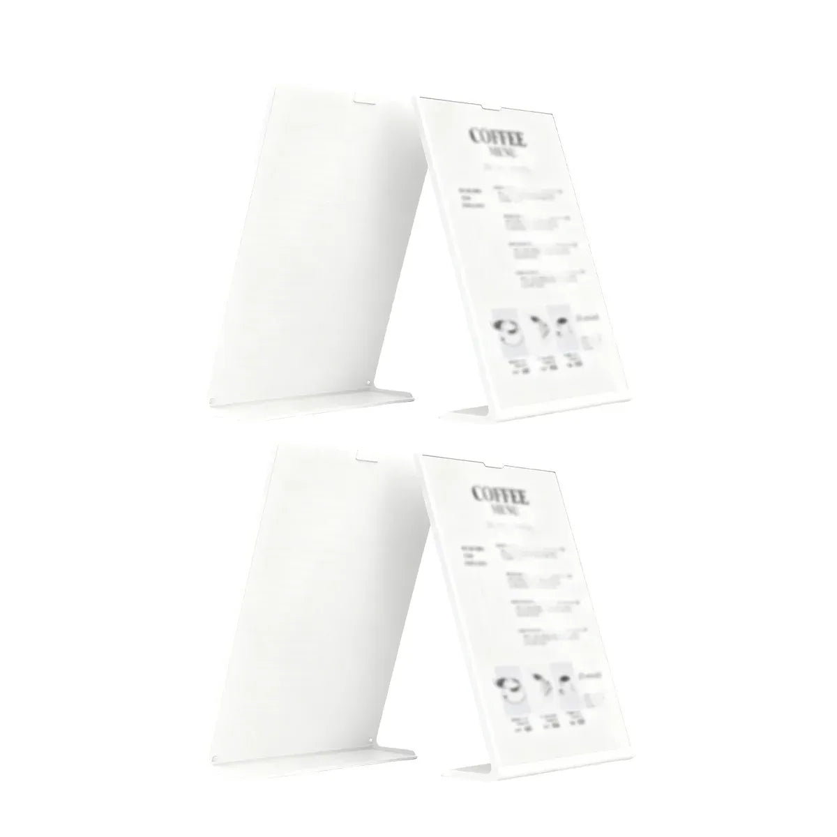 4PCS A4 Desktop Display Stand Holder 21.7x31cm Durable for Menu Price Sign Card