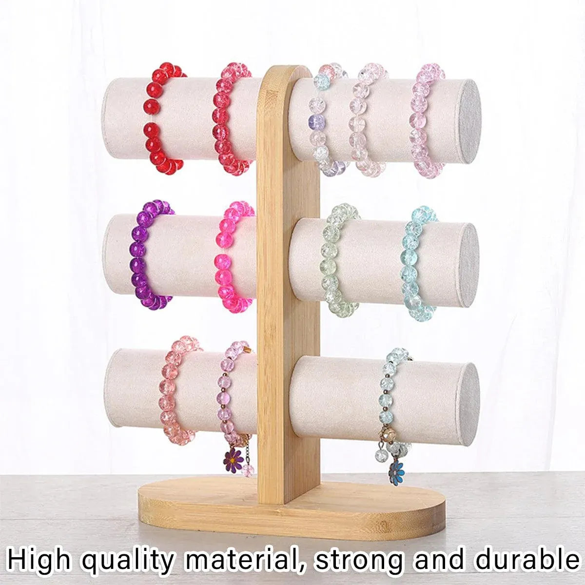 Three Tier Jewellery Display Stand Bracelet Storage Rack Desktop Bracelet Holder