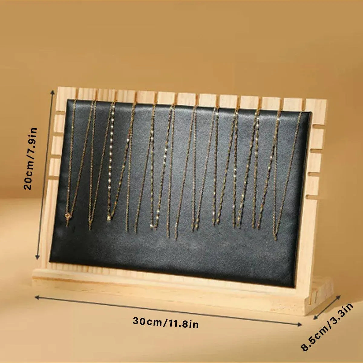 Jewellery Display Rack Necklace Hanging Organiser Jewellery Storage Rack Stand - Beige