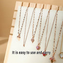 Jewellery Display Rack Necklace Hanging Organiser Jewellery Storage Rack Stand - Beige