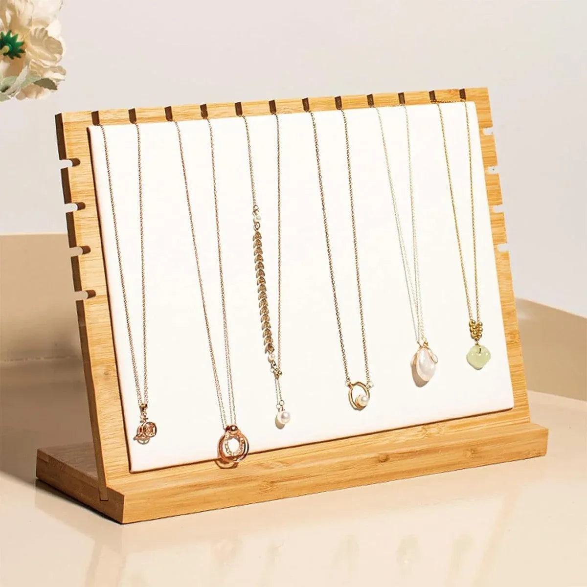 Jewellery Display Rack Necklace Hanging Organiser Jewellery Storage Rack Stand - Black