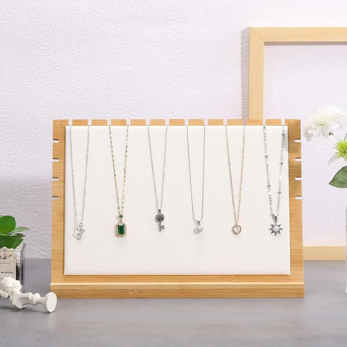 Jewellery Display Rack Necklace Hanging Organiser Jewellery Storage Rack Stand - Black