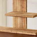 Wooden Desktop Tea Set Rack Display Stand Organizer Storage Shelf for Teaware - Brown