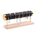 Wooden Bracelet Display Stand Single Tier Watch Bangle Holder Organizer Jewelry - Green