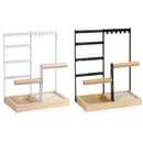 Jewelry Earring Bracelet Display Rack Jewellery Stand Necklace Organizer Holder - White