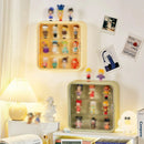 Wall Mounted Showcase Acrylic Figures Toys Display Case Dustproof Storage Box - Yellow