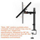 Rotating Computer Monitor Arm Laptop Stand Office Desk Mounting Holder Clamp