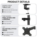 Rotating Computer Monitor Arm Laptop Stand Office Desk Mounting Holder Clamp