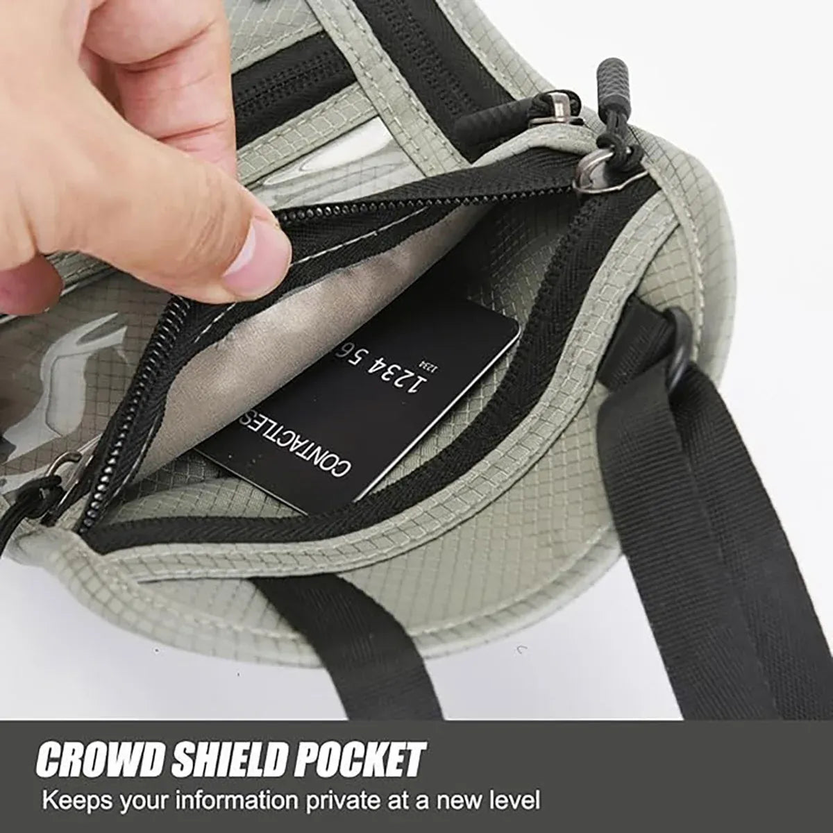 Multi-Functional Travel Passport Document Bag Protective Case Cover Holder - Black