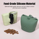 Portable Dog Food Bag Outdoor Walking Travel Feeding Pouch Pet Supplies - Light Green
