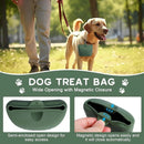 Portable Dog Food Bag Outdoor Walking Travel Feeding Pouch Pet Supplies - Light Green