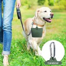 Portable Dog Food Bag Outdoor Walking Travel Feeding Pouch Pet Supplies - Dark Green