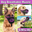 Pet Dog Breathable Lightweight Muzzle Face Mask Prevent Dogs Biting People Use - L