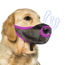 Pet Dog Breathable Lightweight Muzzle Face Mask Prevent Dogs Biting People Use - M