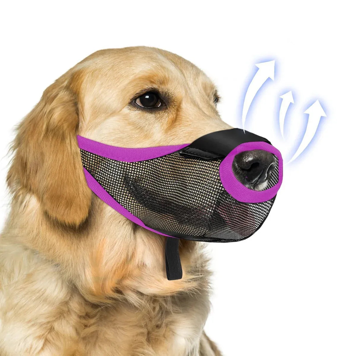 Pet Dog Breathable Lightweight Muzzle Face Mask Prevent Dogs Biting People Use - XL