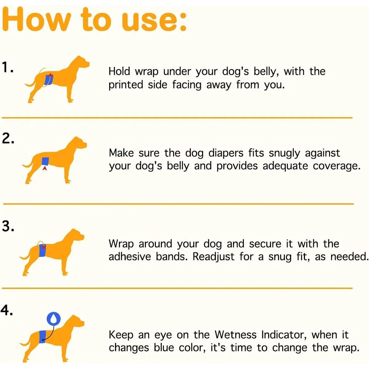 Male Dog Diapers Physiological Pants for Dogs Leakproof Diaper Pants Male Pets - M-10PCS