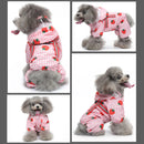 Strawberry Checkered Cat Raincoat Outdoor Rainy Days Dog Raincoat Fashionable - S