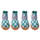 4pcs Breathable Mesh Dog Shoes Small Pets Puppy Paw Protection Summer Boots - Green-3