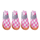 4pcs Breathable Mesh Dog Shoes Small Pets Puppy Paw Protection Summer Boots - Pink-5