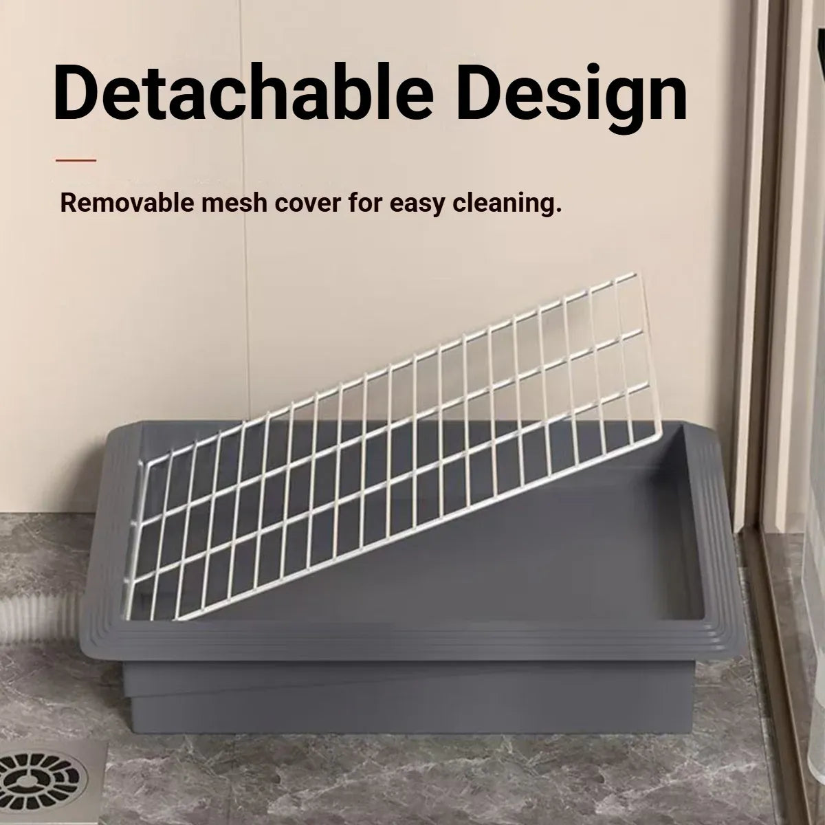 Indoor Flushing Dog Toilet Potty Training Tray Detachable for Small Medium Dogs