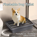Indoor Flushing Dog Toilet Potty Training Tray Detachable for Small Medium Dogs