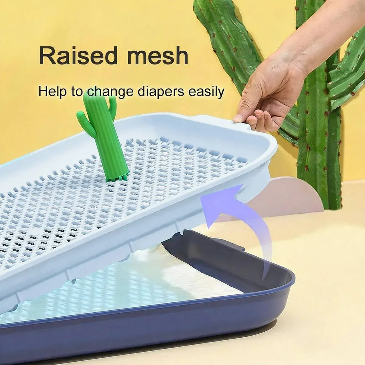 Large Dog Potty Tray With High Sides Small Medium Puppy Pee Pad Holder Toilet