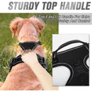 Adjustable No-Pull Dog Harness Vest S-XL Reflective Pet Training Outdoor Handle - Blue-M