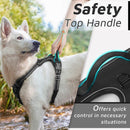 Adjustable No-Pull Dog Harness Vest S-XL Reflective Pet Training Outdoor Handle - Blue-M