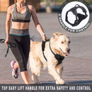 Adjustable No-Pull Dog Harness Vest S-XL Reflective Pet Training Outdoor Handle - Blue-M