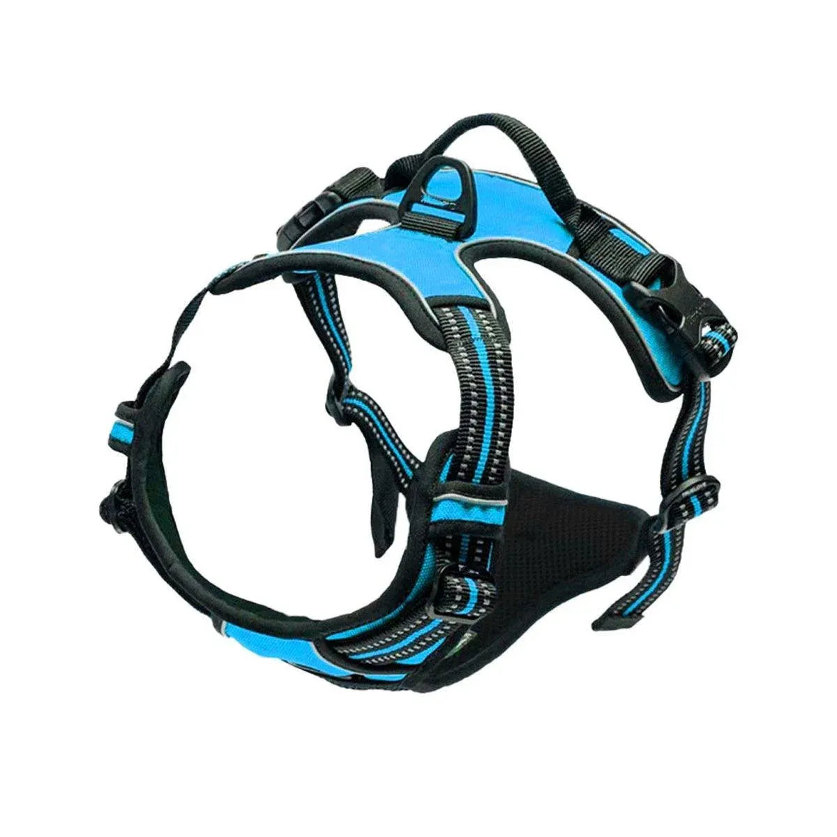 Adjustable No-Pull Dog Harness Vest S-XL Reflective Pet Training Outdoor Handle - Blue-XL
