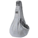 Portable Pet Sling Carrier Shoulder Bag for Small Dogs and Cats Travel Outdoor - Grey