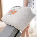 2pcs Cartoon Bear Luggage Organizer Storage Bags Blanket Quilt Closet Box Set - White-M