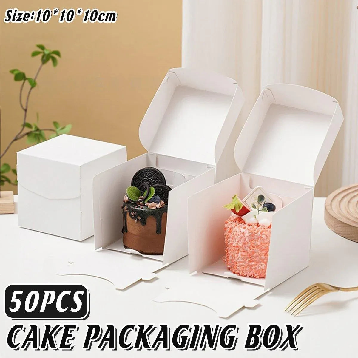 3 Inch Pastry Mousse Cake Packing Box Dessert French Pastry Cut Baking Box