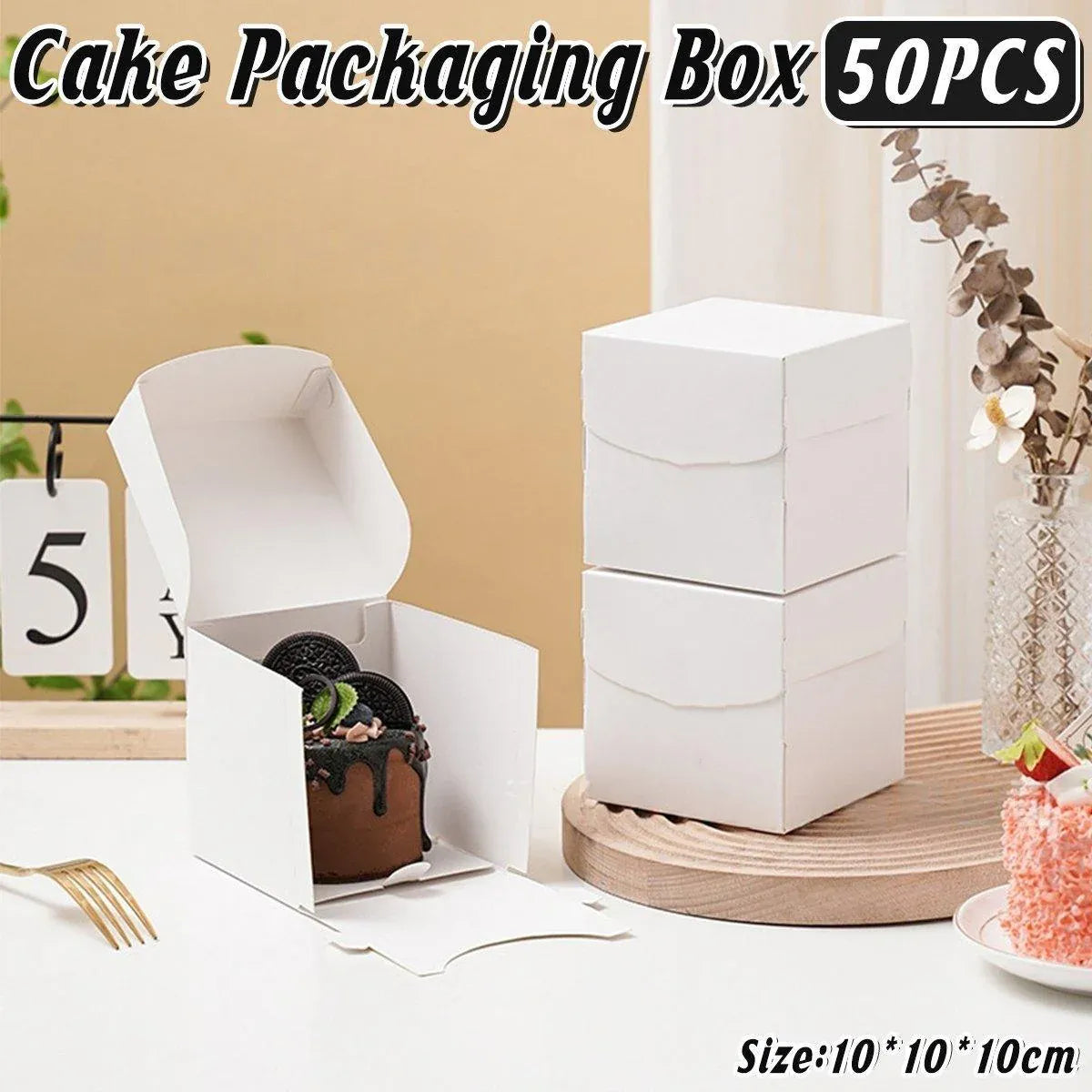 3 Inch Pastry Mousse Cake Packing Box Dessert French Pastry Cut Baking Box