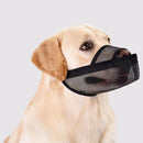 Adjustable XL Size Pet Dog Mask Mouth Muzzle Anti Barking Bite Stop Chewing Mask - Black