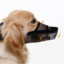 Adjustable XL Size Pet Dog Mask Mouth Muzzle Anti Barking Bite Stop Chewing Mask - Black