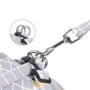 Grey Kitten Dog Cat Walking Harness Lead Leash Collar Pet Vest Mesh Adjustable - M