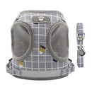Grey Kitten Dog Cat Walking Harness Lead Leash Collar Pet Vest Mesh Adjustable - S