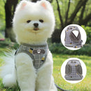 Grey Kitten Dog Cat Walking Harness Lead Leash Collar Pet Vest Mesh Adjustable - S