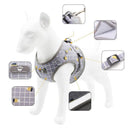 Grey Kitten Dog Cat Walking Harness Lead Leash Collar Pet Vest Mesh Adjustable - S
