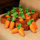 Carrot Plush Dog Toy Foraging Interactive Puzzle Mat for Small Puppies 35x35cm