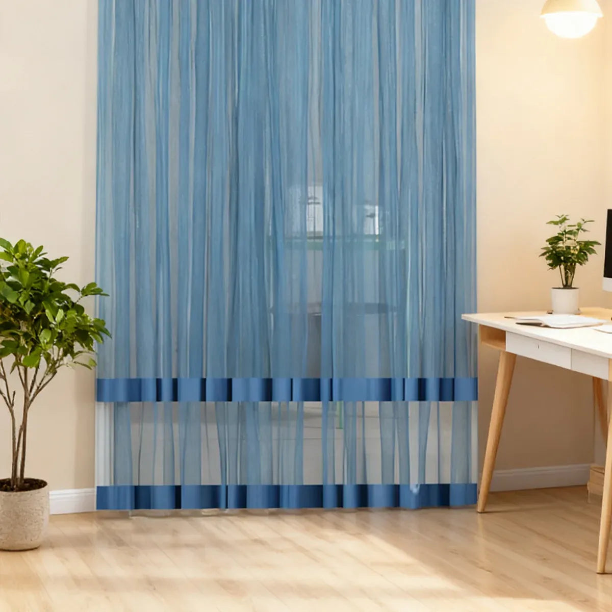 Door Curtain Breathable Insect Proof Durable High-Quality for Home Kitchen Use - Blue