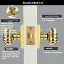 Pumpkin Door Lock Brass Invisible Bedroom Door Lock Indoor Privacy Security Lock