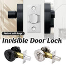 Door Double Sided Simple Lock High Strength Durable Brass Lock Core with Keys - Silver