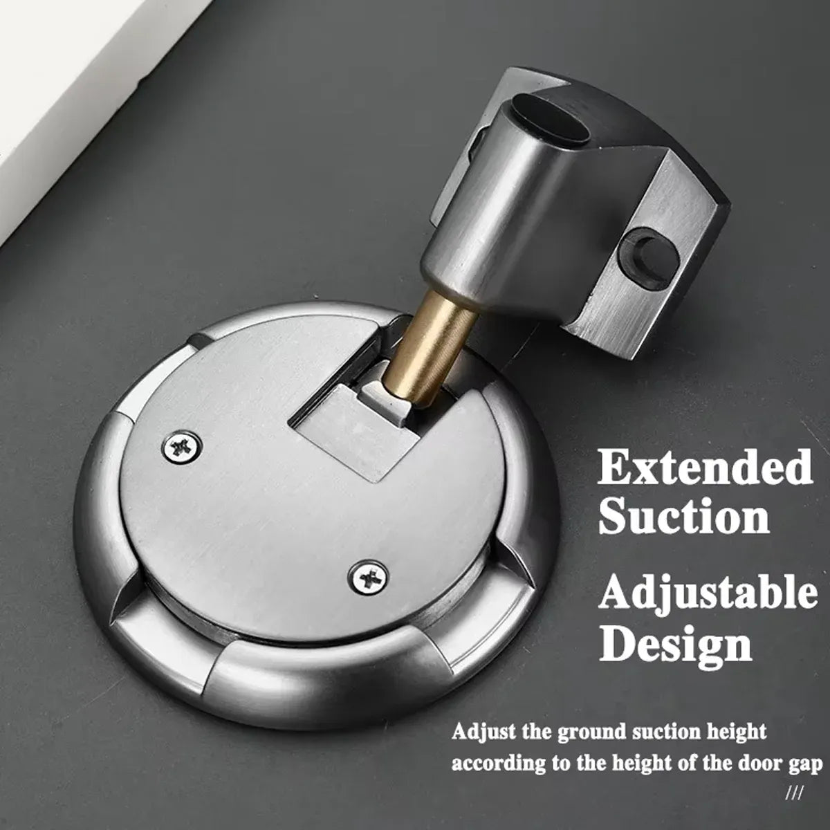 Push Lock Door Stop Floor Mounted Mechanical Door Holder Zinc Alloy - Bronze