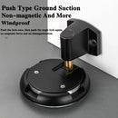 Push Lock Door Stop Floor Mounted Mechanical Door Holder Zinc Alloy - Black