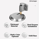 Push Lock Door Stop Floor Mounted Mechanical Door Holder Zinc Alloy - Black